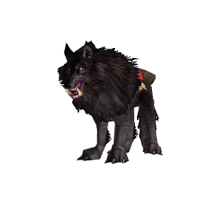Freigestelltes Modell: Horn des schwarzen Wolfs