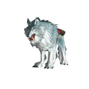 Freigestelltes Modell: Horn des arktischen Wolfs