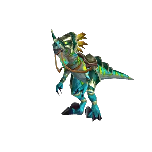 Freigestelltes Modell: Schneller blauer Raptor