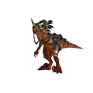 Freigestelltes Modell: Schneller orangener Raptor