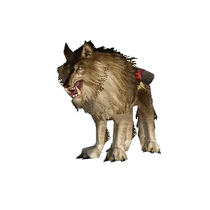 Freigestelltes Modell: Horn des braunen Wolfs