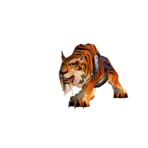 Freigestelltes Modell: Zügel des bengalischen Tigers
