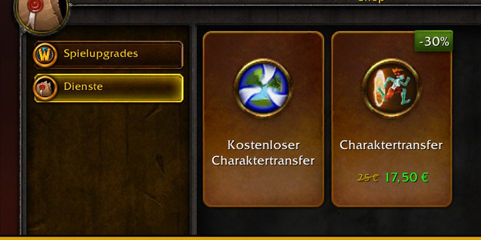 Gratis Charaktertranfers TBC
