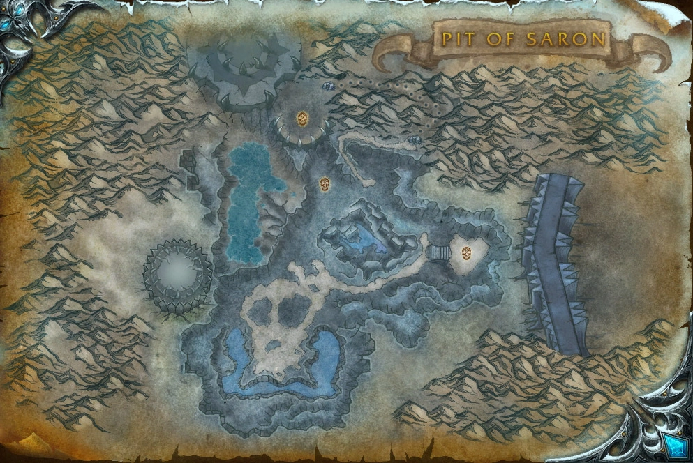 Rohgold Farm in WotLK Dungeons - Gold Guide 6 Grube von Saron Map