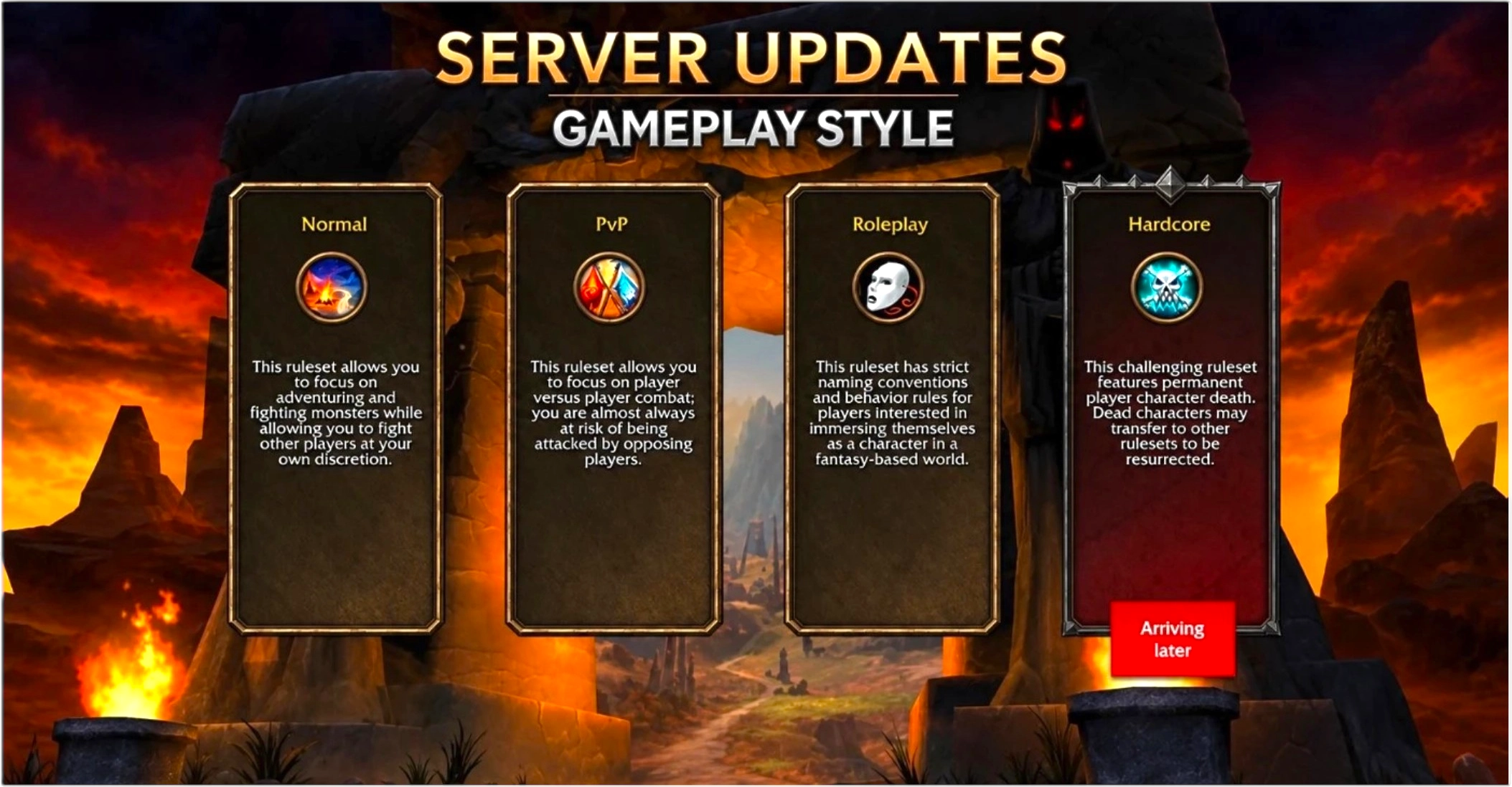 Server Updates WoW-Server – Bild zur Auswahl des Realm-Typs