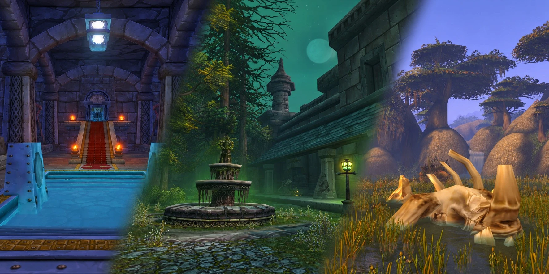 Azeroth in drei ikonischen Landschaften