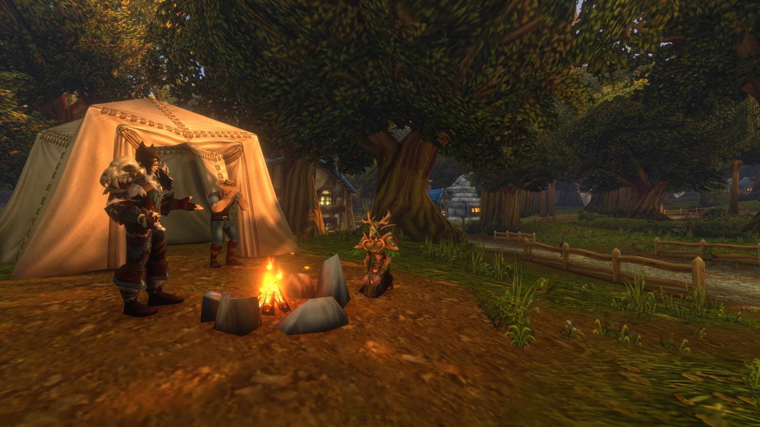 Originalaufnahme des Camping-Systems in World of Warcraft Forever